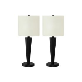 Lighting, Set Of 2, 24H, Table Lamp, Usb Port Included, Black