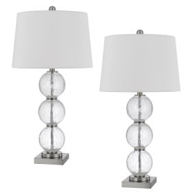 150W 3 way Crosset crackle glass table lamp. Priced and sold as pairs