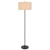 150W 3 wayt Cromwell metal floor lamp with linen shade