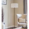 150W 3 wayt Cromwell metal floor lamp with linen shade