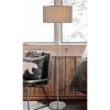 150W 3 wayt Cromwell metal floor lamp with gray linen shade