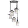 60W x 5 Silverton metal/glass pendant fixture (Edison bulbs included)