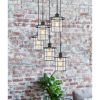 60W x 5 Silverton metal/glass pendant fixture (Edison bulbs included)