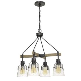 60W X 4 Aosta Metal Chandelier With BubbLED Glass Shades