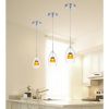 Integrated dimmable LED glass mini pendant light. 6W, 450 lumen