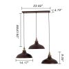 EADRED Industrial 3 Light Oil Rubbed Bronze Island Pendant 14" Wide