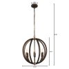 IRONCLAD Industrial 6 Light Bronze Ceiling Pendant 18" Wide