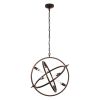 IRONCLAD Industrial 6 Light Oil Rubbed Bronze Ceiling Pendant 20" Wide