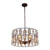 NAOMI Contemporary 4 Light Rubbed Bronze Ceiling Pendant 20" Wide