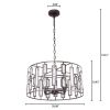 NAOMI Contemporary 4 Light Rubbed Bronze Ceiling Pendant 20" Wide