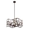 WILLOW Transitional 6 Light Oil Rubbed Bronze Ceiling Pendant 25" Wide