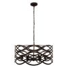 CAPELLA Transitional 6 Light Oil Rubbed Bronze Ceiling Pendant 24" Wide