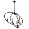 NINA Transitional 6 Light Rubbed Bronze Ceiling Pendant 27" Wide