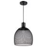 IRONCLAD Industrial 1 Light Textured Black Mini Ceiling Pendant 11.5" Wide