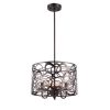 ARIANNA Farmhouse 3 Lights Rubbed Bronze Ceiling Pendant 14" Wide