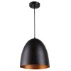 IRONCLAD Farmhouse 1 Light Textured Black & Gold Mini Ceiling Pendant 12" Wide