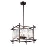 VANESSA Contemporary 4 Lights Rubbed Bronze Ceiling Pendant 15" Wide