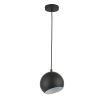 CHLOE Lighting IRONCLAD Contemporary-Style 1 Light Matt Black and White Ceiling Mini Pendant 8" Wide