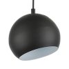 CHLOE Lighting IRONCLAD Contemporary-Style 1 Light Matt Black and White Ceiling Mini Pendant 8" Wide