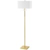 2LT Incandescent Floor Lamp, AGB, WH Shade