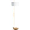 1LT Incandescent FloorLamp, AGB, WH Shade