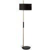 1LT Incandescent Floor Lamp, MB & AGB, BK Shade