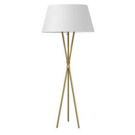 1LT Floor Lamp, ABG, WH Shade