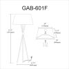 1LT Floor Lamp, ABG, WH Shade