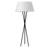 1LT Floor Lamp, MB, WH Shade