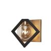 1LT Halgn Wall Sconce MB & VB, Champagne Glass