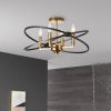 4LT Incandescent Semi Flush, VB and MB