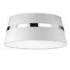 3LT Semi-Flush Mount,  PC, WH Shade