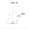 1LT Trapezoid Pendant Black/CRM Shade,790 Diff