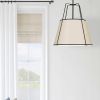 3LT Trapezoid Pendant BK/CRM Shade,790Diff