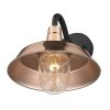 Shiny Copper Shallow Plate Shape Wall Light