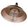 Shiny Copper Shallow Plate Shape Wall Light