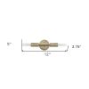 Two Light Dull Gold Narrow Bulb Wall Light