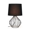 Geometrically Wired Table Lamp, Black