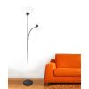 Floor Lamp with Reading Light, Black