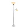 Floor Lamp with Reading Light, Silver