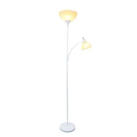 Floor Lamp with Reading Light, White