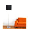 Brushed NIckel Drum Shade Floor Lamp, Black