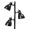 Metal 3-Light Tree Floor Lamp, Black Finish