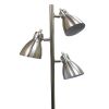 Metal  3-Light Tree Floor Lamp, Brushed Nickel Finish