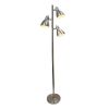 Metal  3-Light Tree Floor Lamp, Brushed Nickel Finish