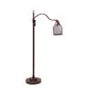 Lalia Home Vintage Arched 1 Light Floor Lamp with Iron Mesh Shade, Red Bronze