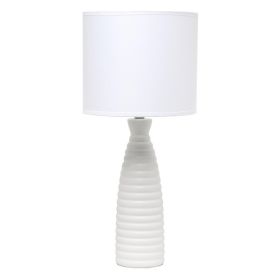 Alsace Bottle Table Lamp, Off White