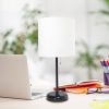 19.5" Sleek and Slender Black Table Lamp