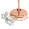 19.5" 2 Pack Rose Gold Stick Table Desk Lamp Set