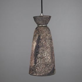 Parva Ceramic Bathroom Pendant Light 5.5", Black Clay IP44